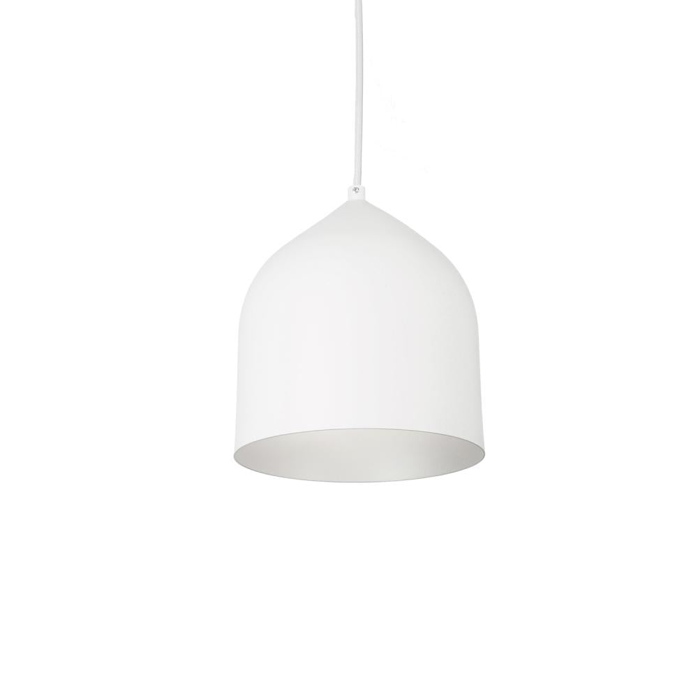 Kuzco Lighting 49108-WH/SV Pendant, 1 Light, White/Silver