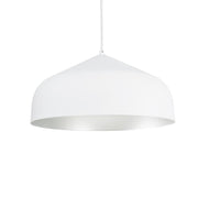 Kuzco Lighting 49117-WH/SV Pendant Light Fixture, UL Damp Rated, White/Silver