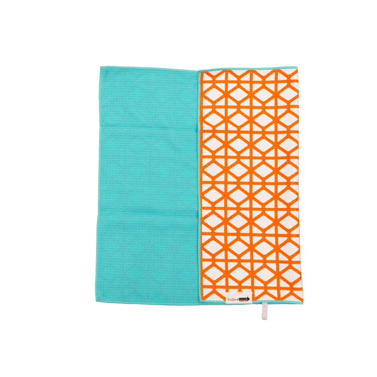 Orange Breeze Block Hand Towel 18" x 24"