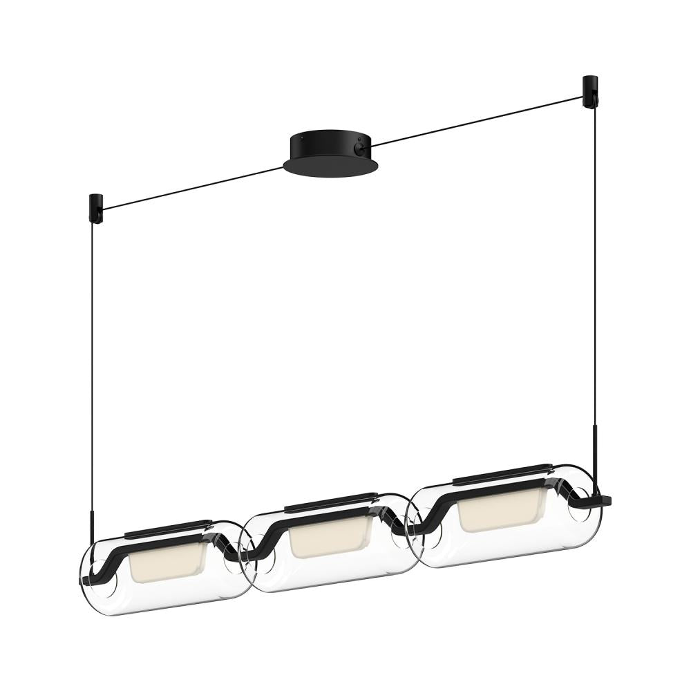 Kuzco Hilo LP28543-BK Linear Pendant, 29W Watt, Black