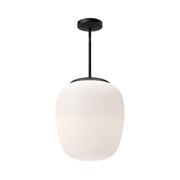 ALORA MOOD Lighting PD541014MBOP Holden 14-in Pendant Fixture, UL Damp Rated, Matte Black/Opal Matte Glass