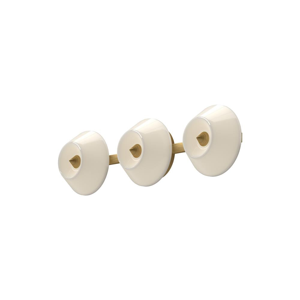 Kuzco Holt VL45721-BG/GO Vanity Light Fixture, UL Damp Rated, Brushed Gold/Glossy Opal Glass