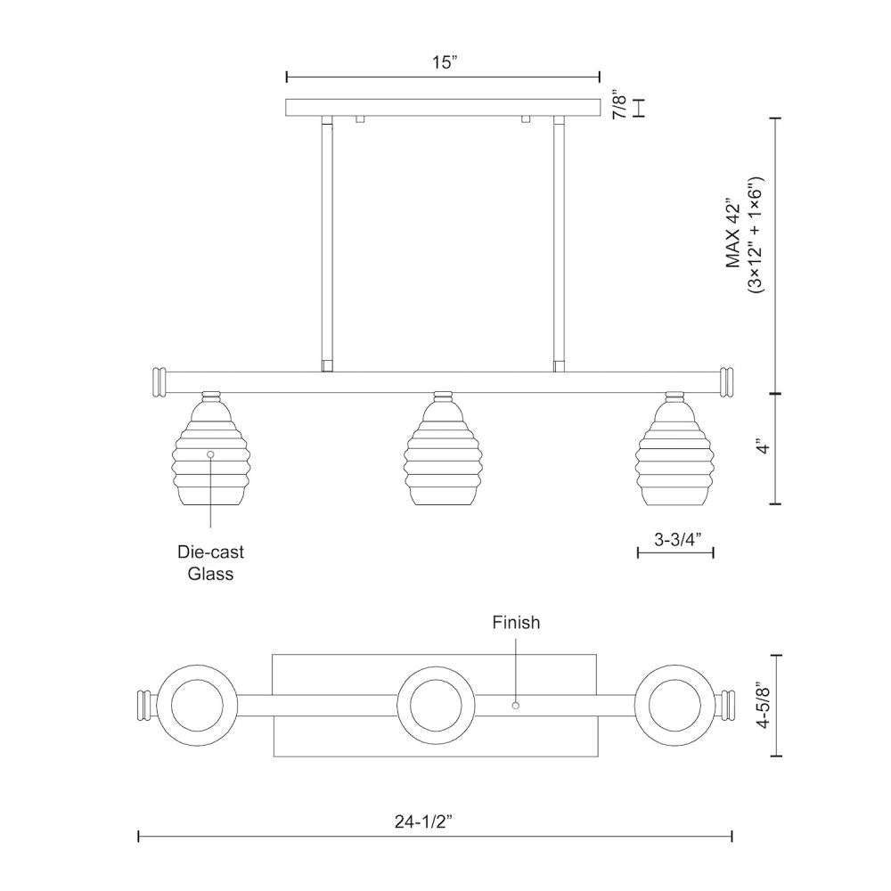 Kuzco Lighting Inc. HONEYCOMB LP52128-CH Pendant Transitional - Chrome