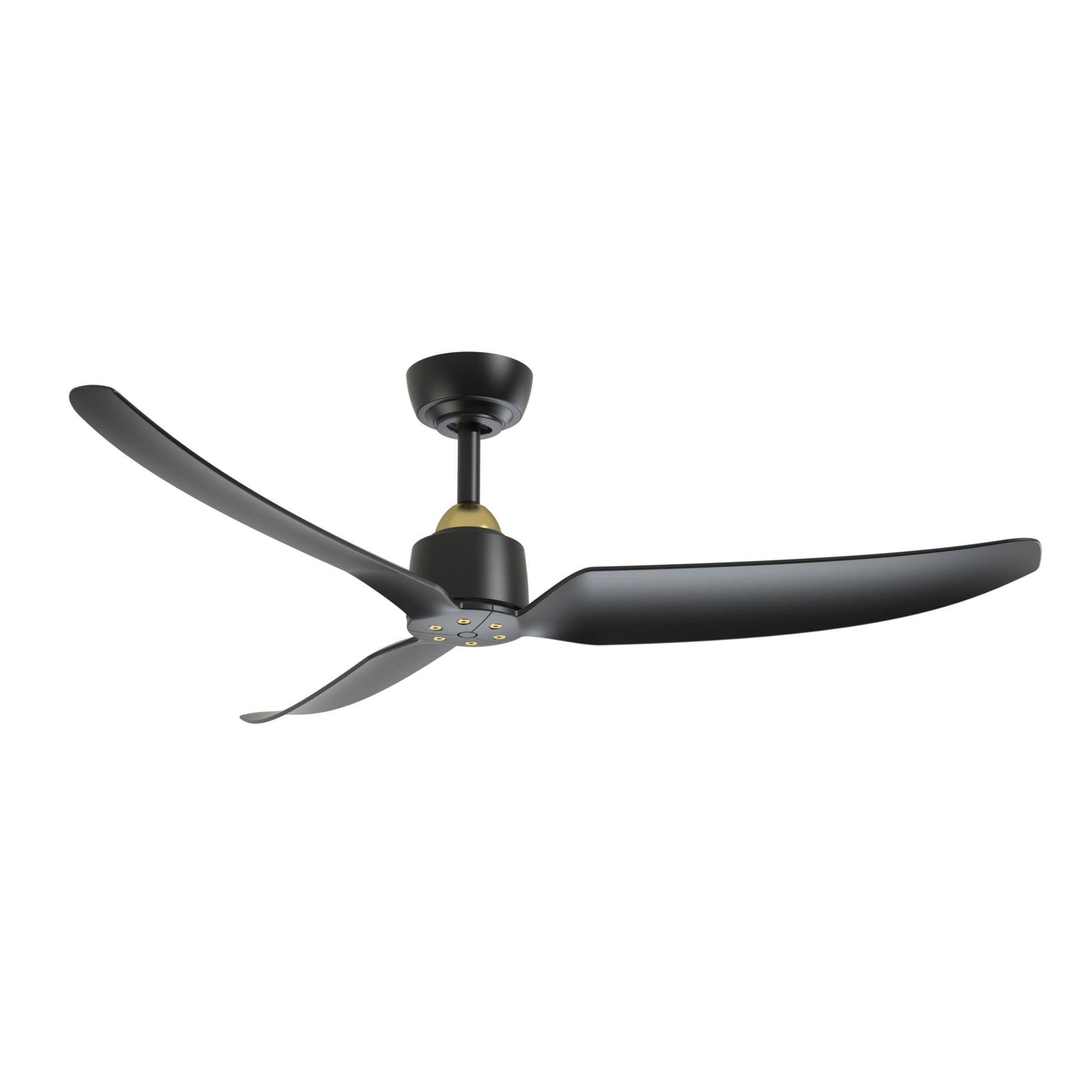 Kuzco Lighting CF92952-BG/MB FAN Ceiling Fan, 52-in, Brushed Gold/Matte Black