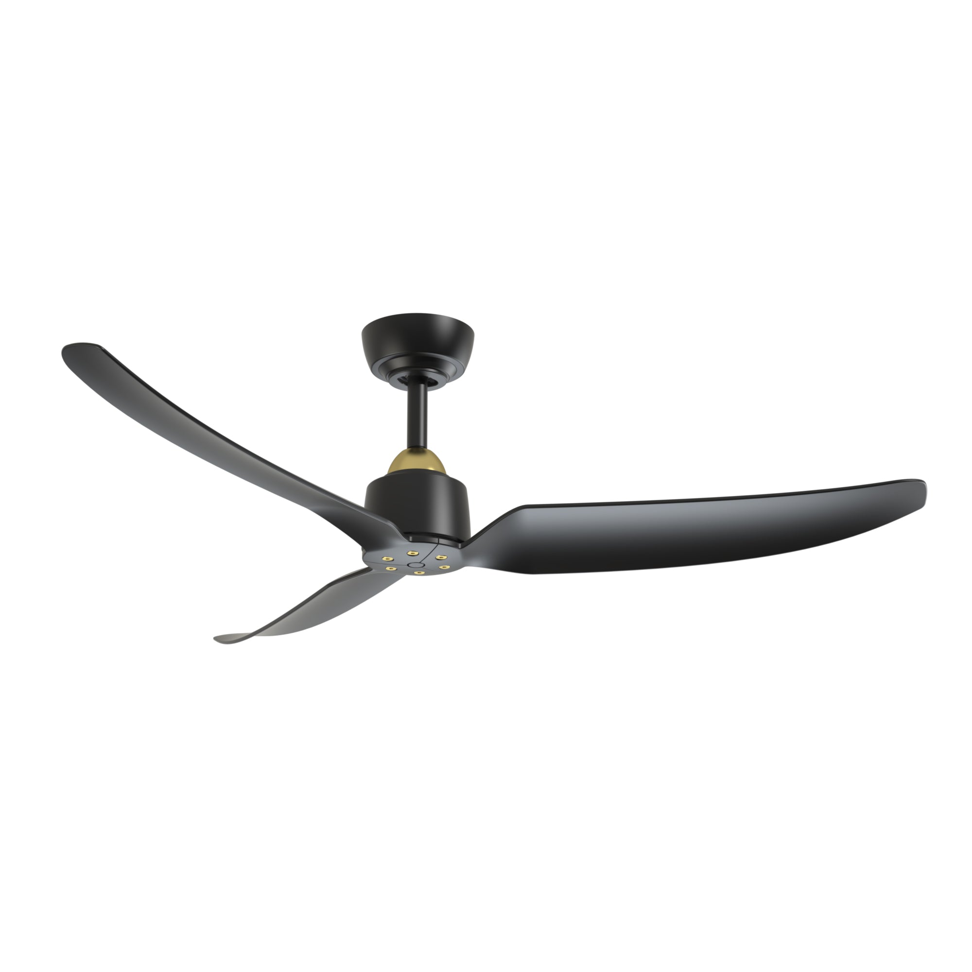 Kuzco Lighting CF92952-BG/MB FAN Ceiling Fan, 52-in, Brushed Gold/Matte Black