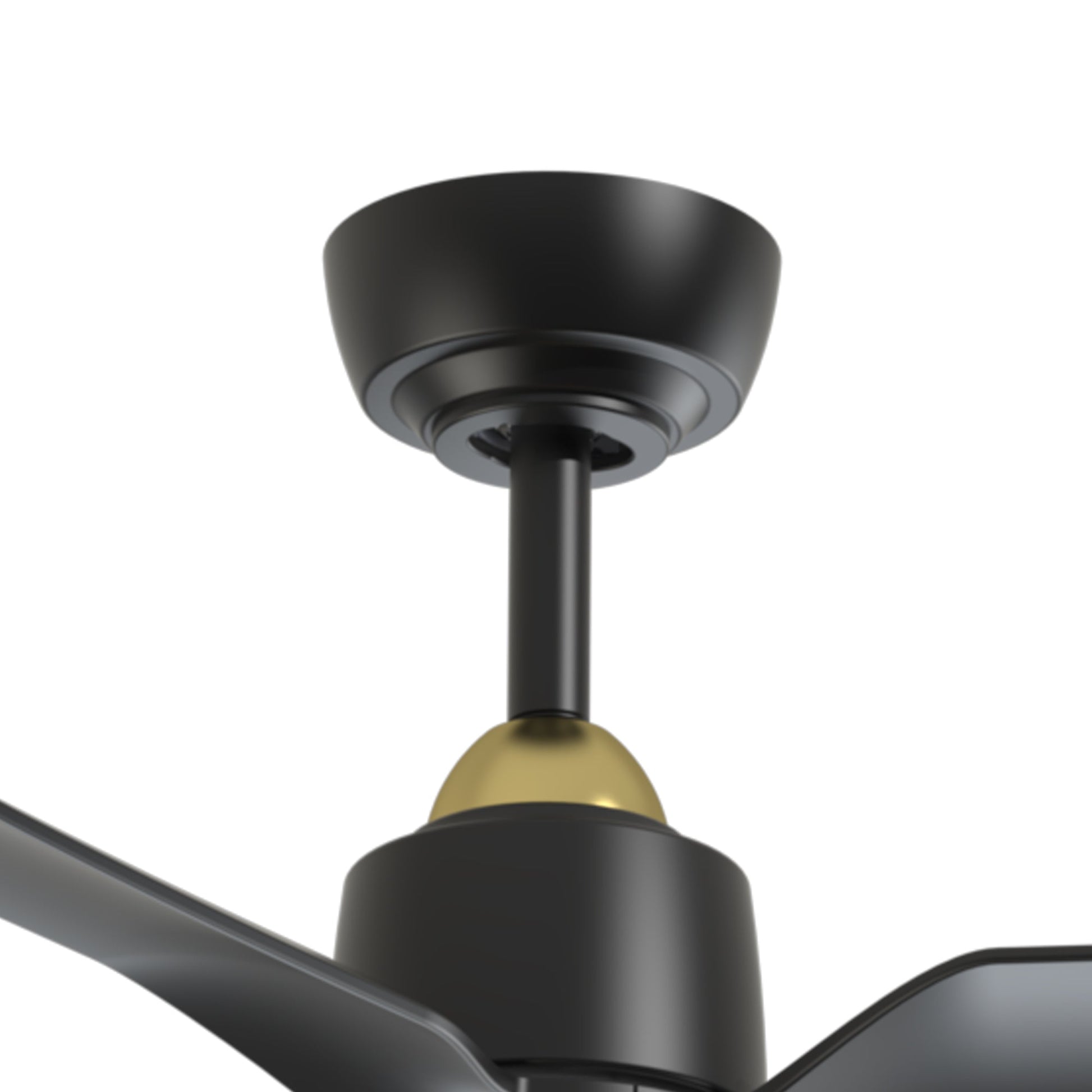 Kuzco Lighting CF92952-BG/MB FAN Ceiling Fan, 52-in, Brushed Gold/Matte Black