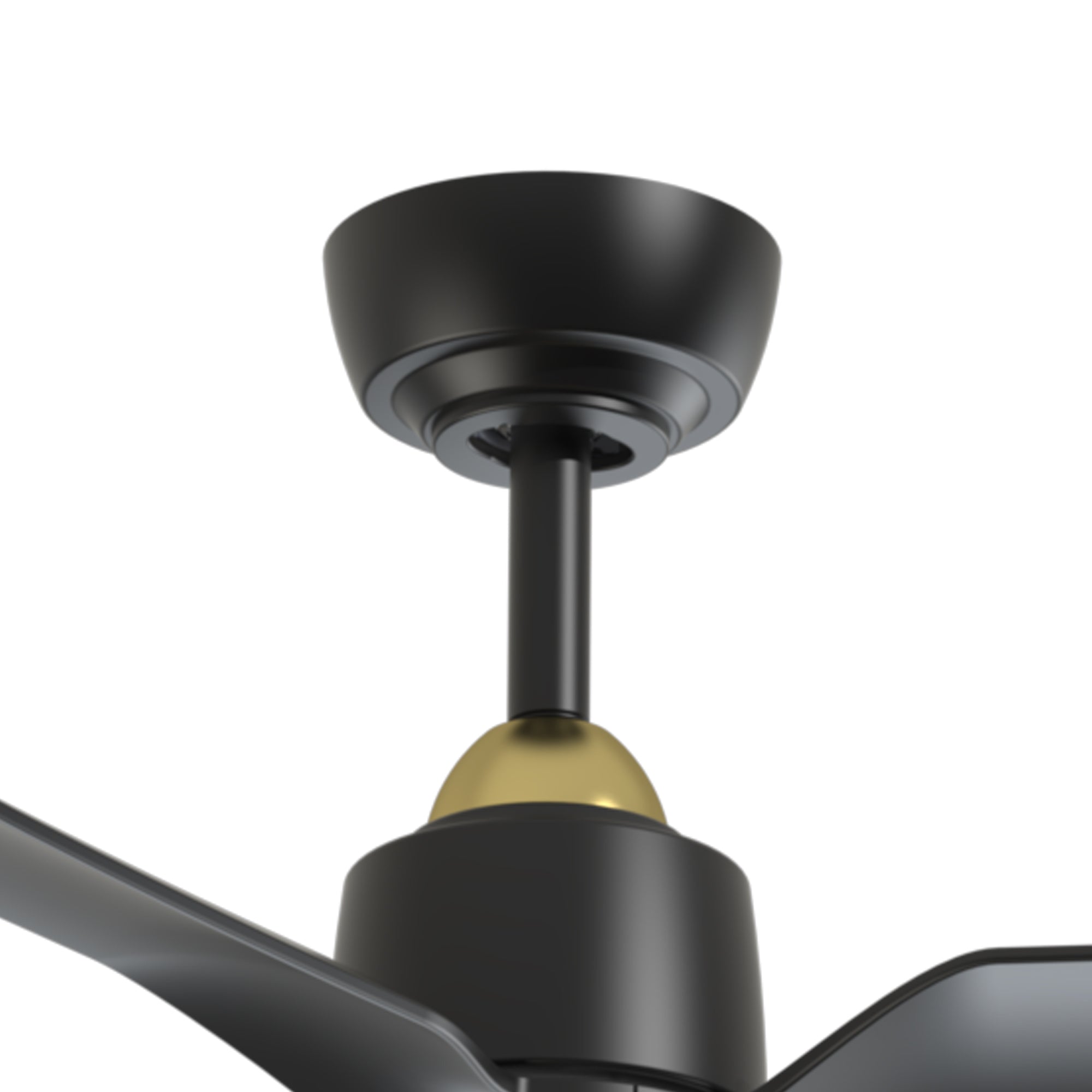 Kuzco Lighting CF92952-BG/MB FAN Ceiling Fan, 52-in, Brushed Gold/Matte Black