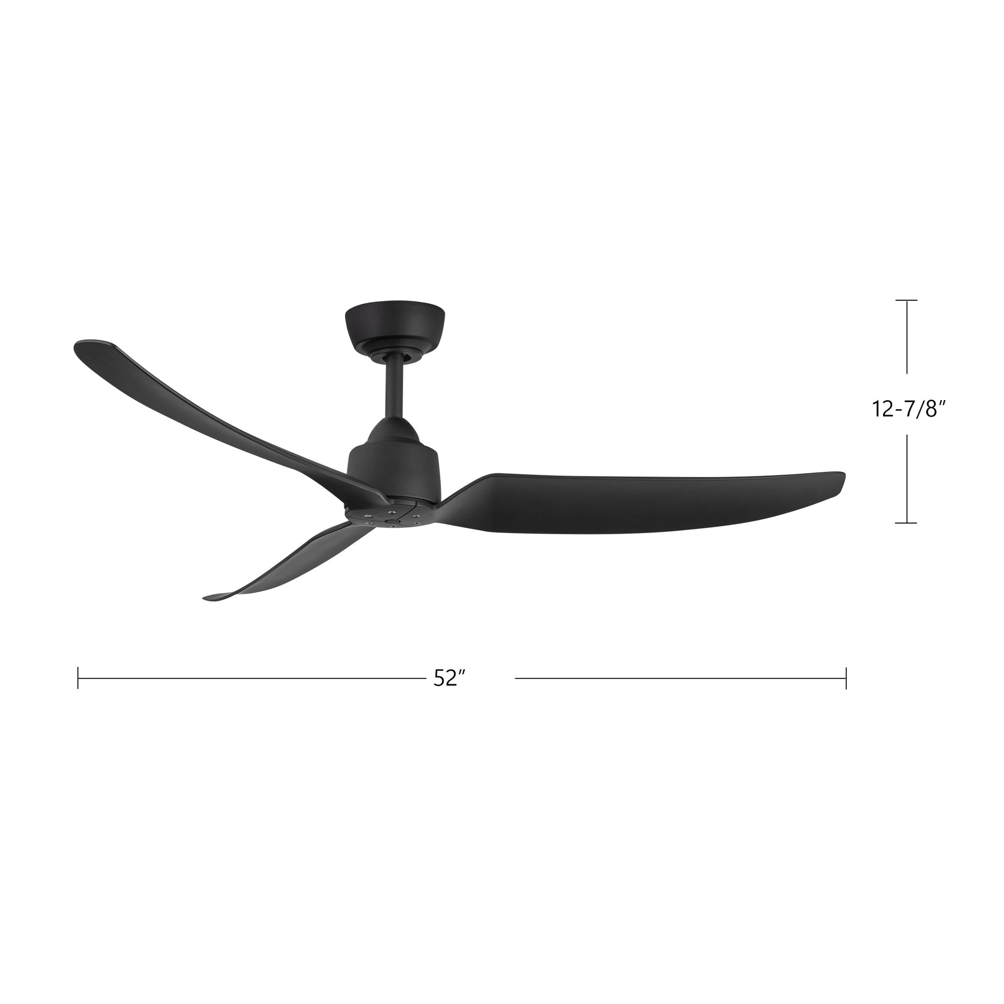 Kuzco Lighting CF92952-BG/MB FAN Ceiling Fan, 52-in, Brushed Gold/Matte Black
