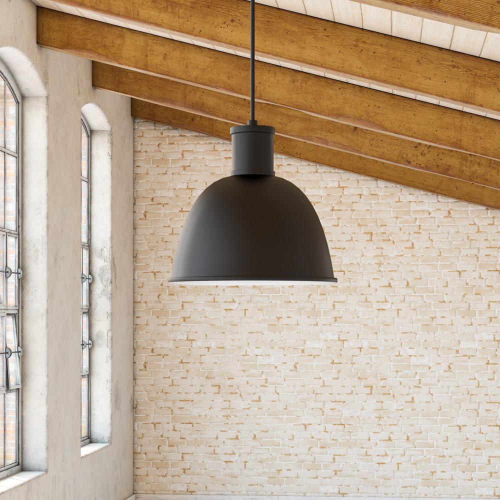 Kuzco Lighting 493513-BK Pendant Light Fixture, UL Damp Rated, Black