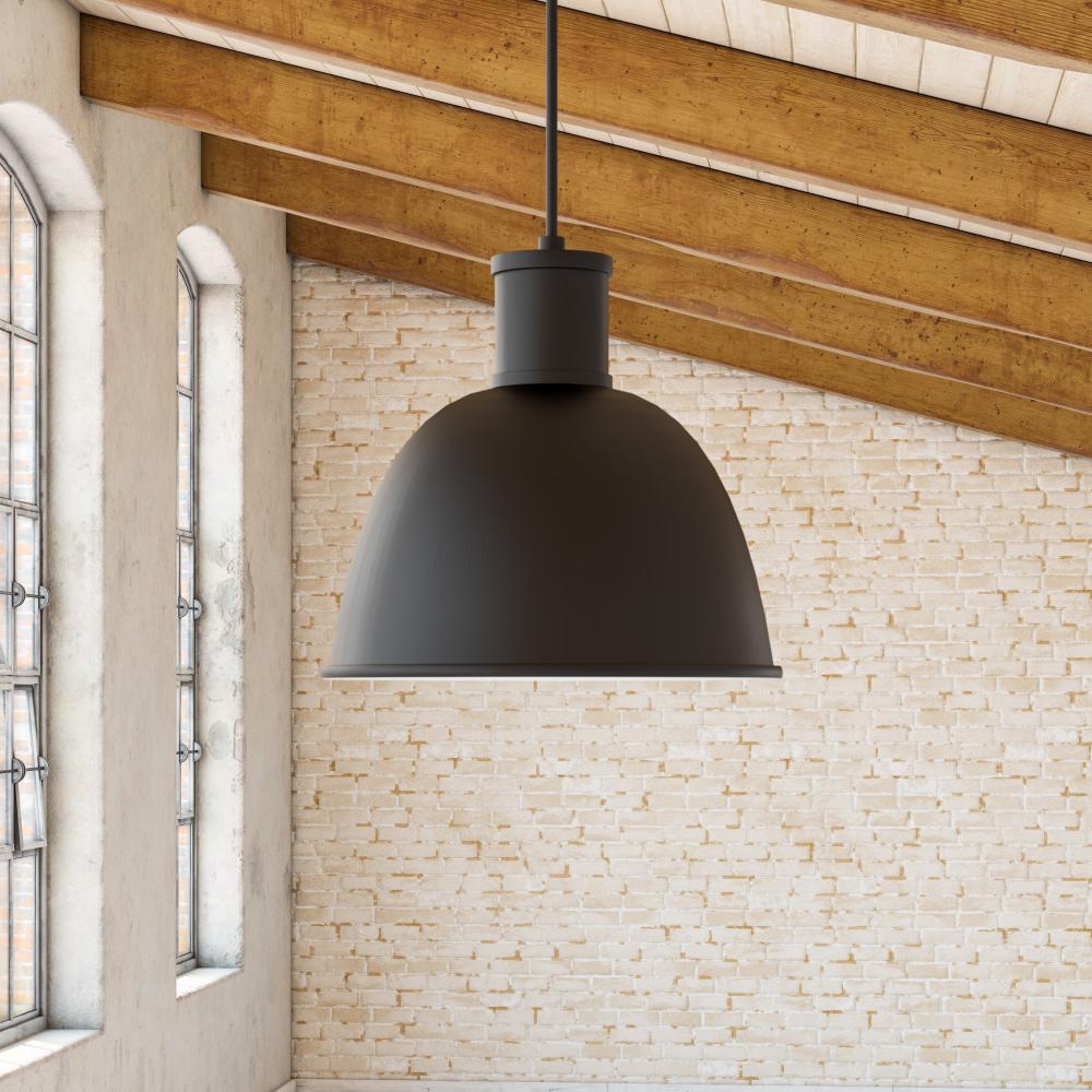 Kuzco Lighting 493522-BK Pendant, 1 Light, Black Finish