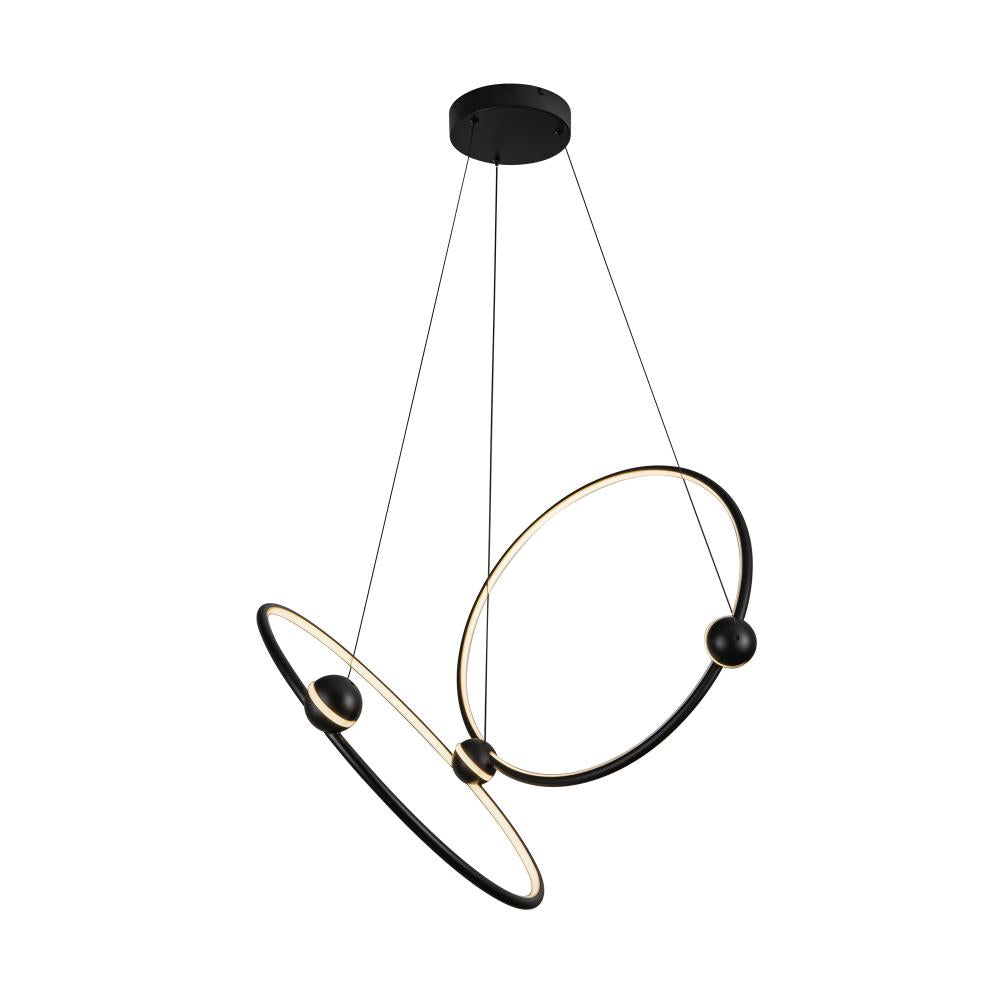 Kuzco Lighting CH17702-BK Isho 2 Head LED Chandelier, UL Listed, Black