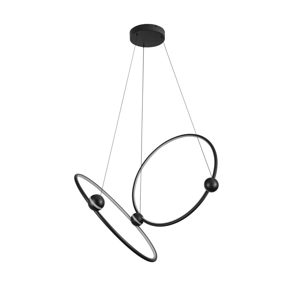 Kuzco Lighting CH17702-BK Isho 2 Head LED Chandelier, UL Listed, Black