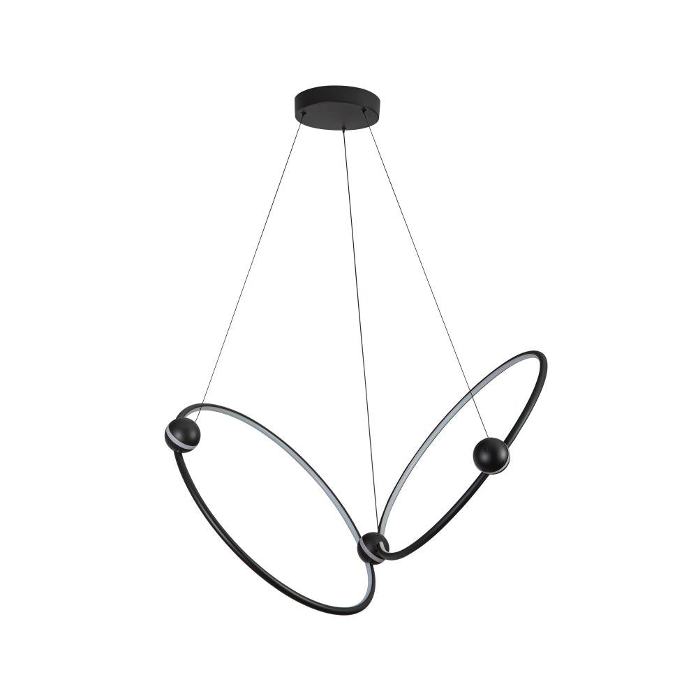 Kuzco Lighting CH17702-BK Isho 2 Head LED Chandelier, UL Listed, Black