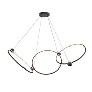 Kuzco Lighting CH17703-BK Isho 3 Head Black LED Chandelier, UL Damp Rated, Black
