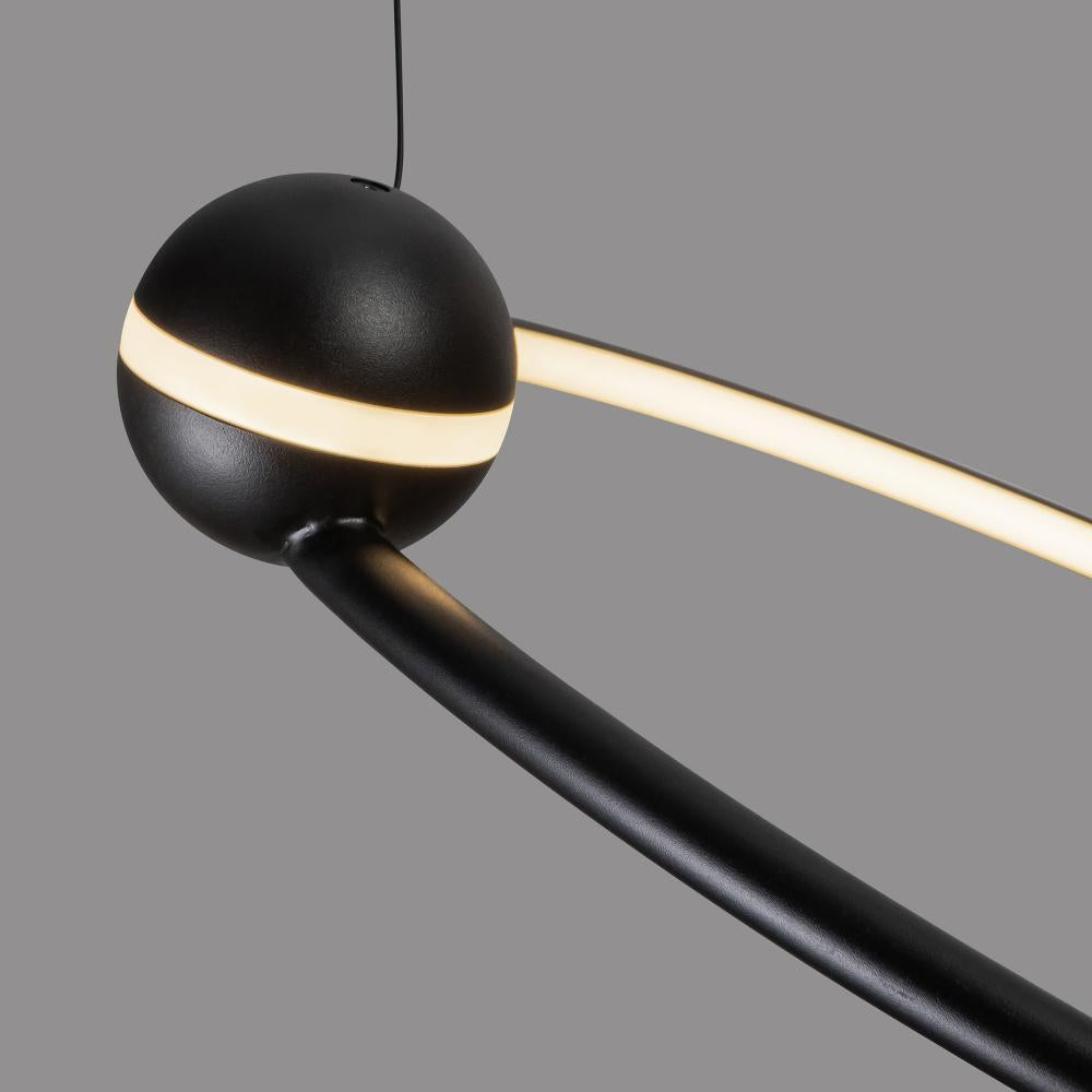 Kuzco Lighting CH17703-BK Isho 3 Head Black LED Chandelier, UL Damp Rated, Black