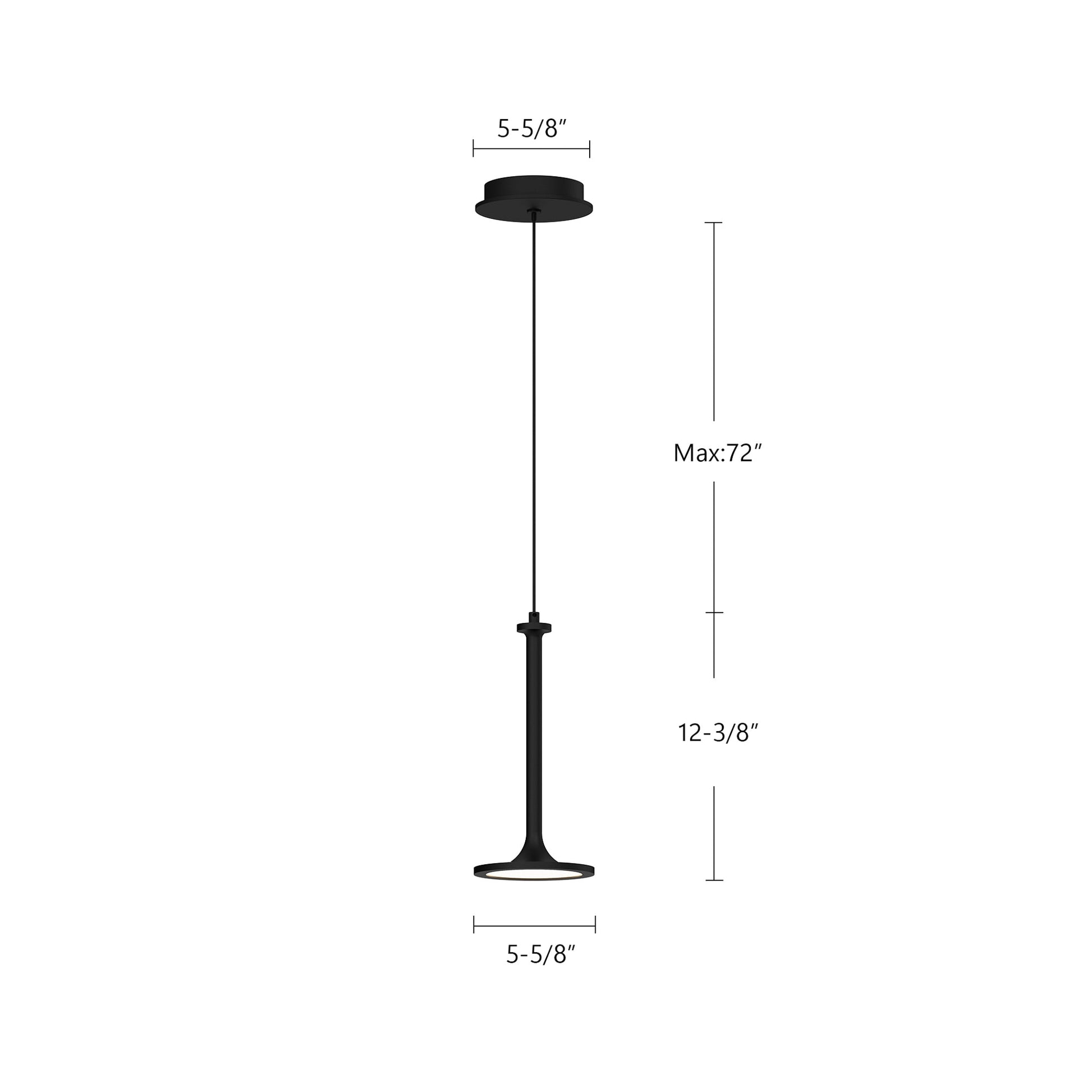 ALORA MOOD Lighting PD418006MB-UNV Issa 6-in LED Pendant, UL Damp Rated, Matte Black