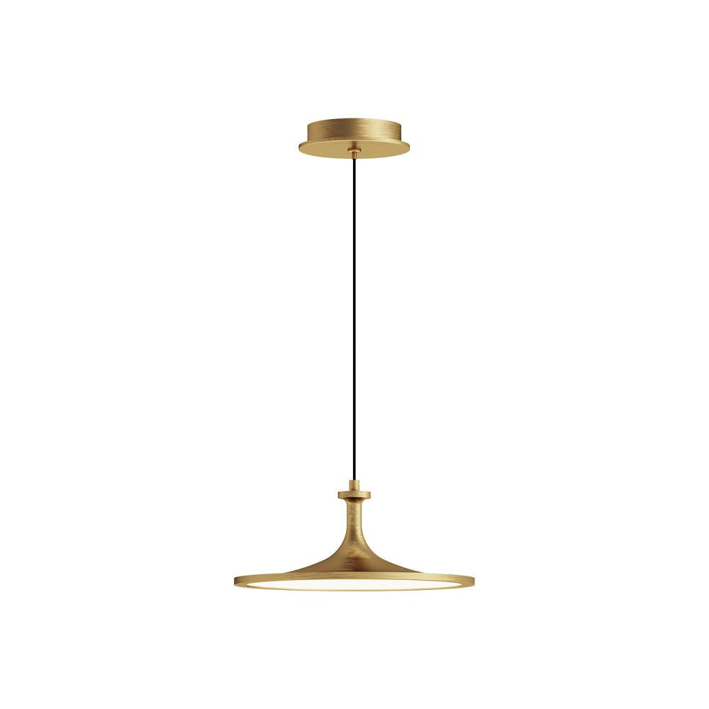 ALORA MOOD Lighting PD418012BG Issa 12-in Brushed Gold LED Pendant, UL Listed, Brushed Gold