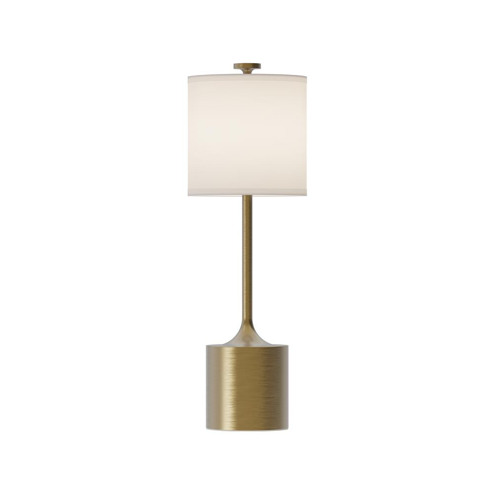 ALORA MOOD Lighting TL418726BGIL Table Lamp, UL Listed, Brushed Gold/Ivory Linen