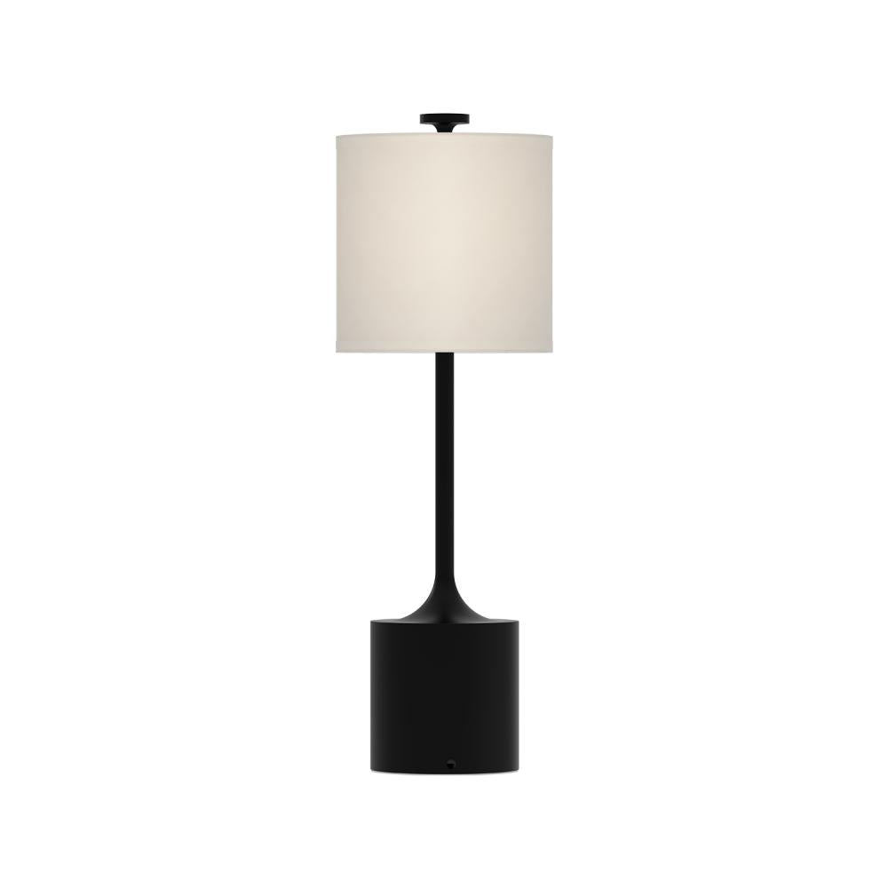 ALORA MOOD Lighting TL418726MBIL Table Lamp, 60W, Matte Black/Ivory Linen