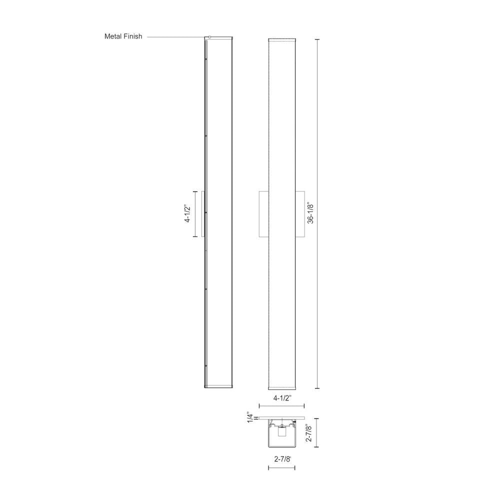 Kuzco VL62236-CH Vanity Light Fixture, LED, Chrome