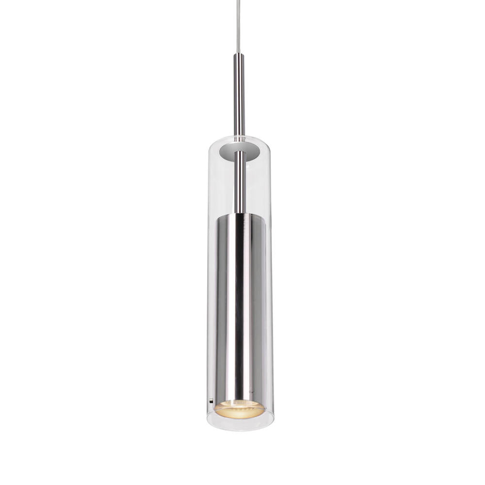 Kuzco Lighting 41411-CH Pendant, Chrome, 1 Light, Clear Glass Shade