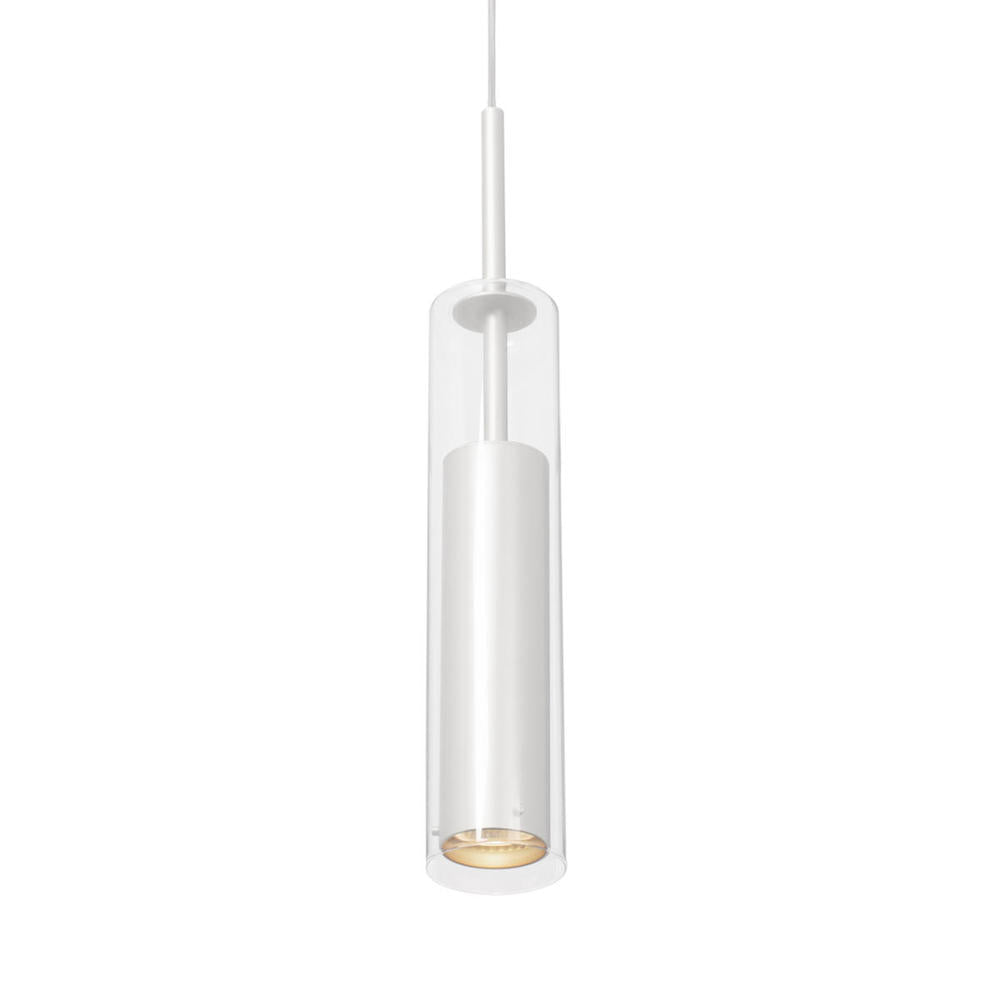 Kuzco Lighting 41411-WH Jarvis 3-in White 1 Light Pendant, UL Damp Rated, White