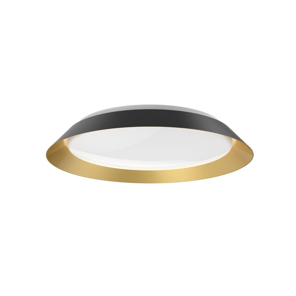 Kuzco FM43419-BK/GD-5CCT Flush Mount, 30W Watt, Decorative Black/Gold
