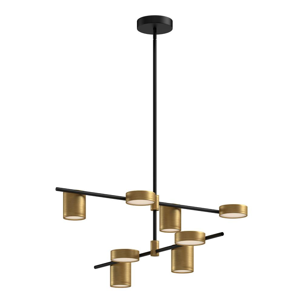 Kuzco Jayden CH96840-BK/BG Chandelier, 40-in, Black/Brushed Gold