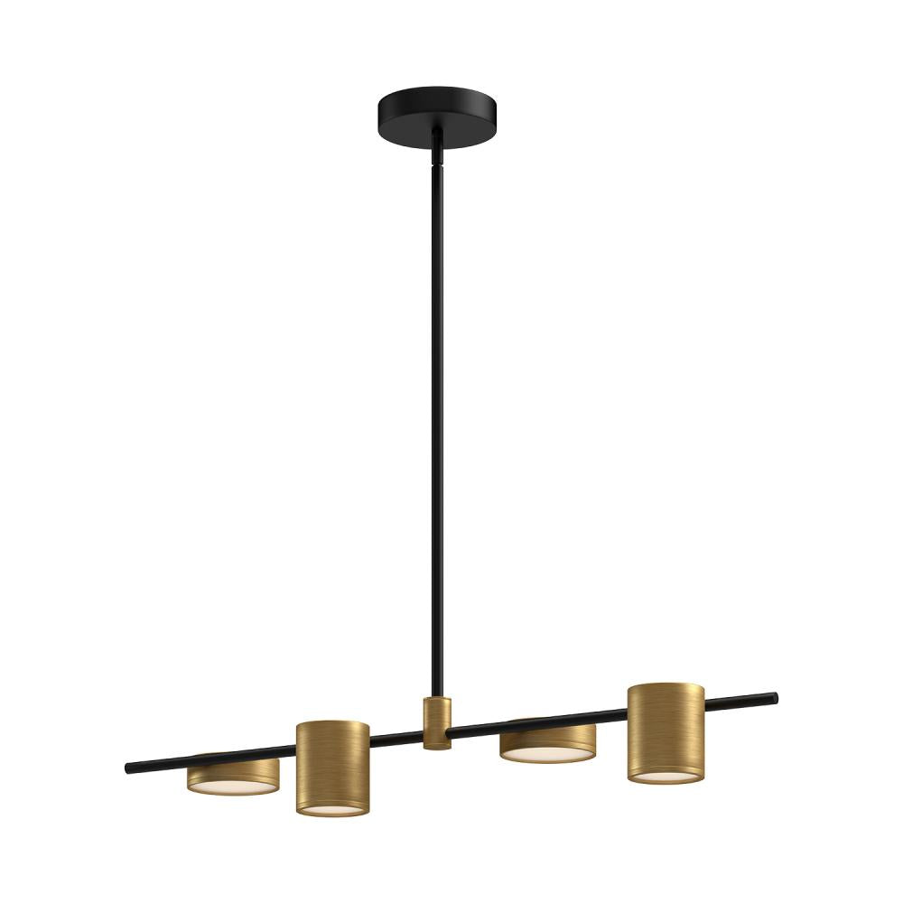 Kuzco Lighting LP96840-BK/BG Jayden 40-in LED Linear Pendant, UL Listed, Black/Brushed Gold