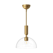 ALORA MOOD Lighting Jude PD563012BGCL Pendant, 1 Light, Brushed Gold/Clear Glass