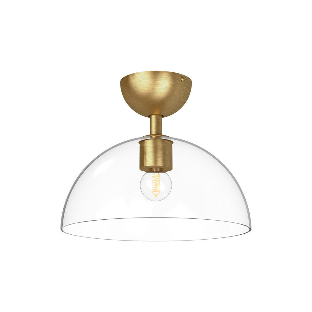 Alora Mood Jude SF563012BGCL Semi Flush Mount, UL Listed, Brushed Gold/Clear Glass