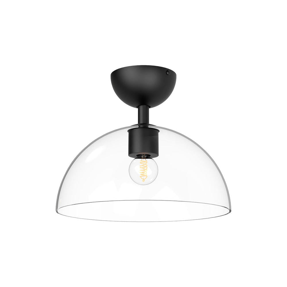 Alora Mood Jude SF563012MBCL Semi Flush Mount, Clear Glass/Matte Black