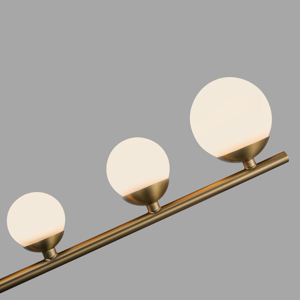 Kuzco Lighting CH55524-BG/OP Juniper 3 Head Chandelier, LED, Brushed Gold/Opal Glass