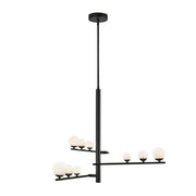 Kuzco Juniper CH55524-BK/OP Chandelier, LED, Black/Opal Glass