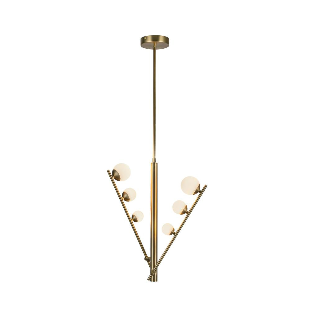 Kuzco Juniper PD55520-BG/OP LED Pendant, UL Listed, Brushed Gold/Opal Glass