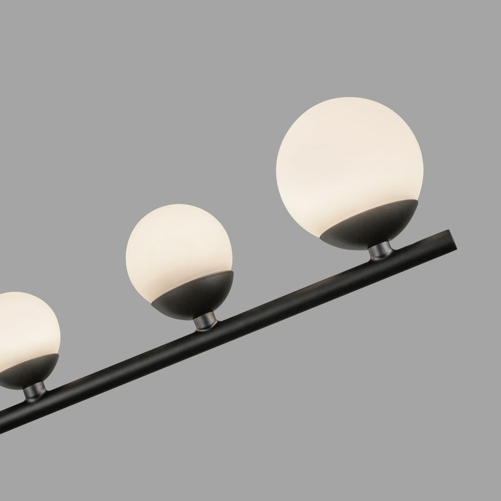 Kuzco Juniper PD55520-BK/OP Pendant, 22W Watt, Adjustable Branches, Black/Opal Glass
