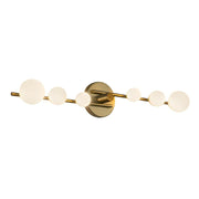 Kuzco Juniper VL55529-BG/OP Vanity Light Fixture, UL Damp Rated, Brushed Gold/Opal Glass
