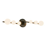 Kuzco Juniper VL55529-BK/OP Vanity Light Fixture, LED, Black/Opal Glass