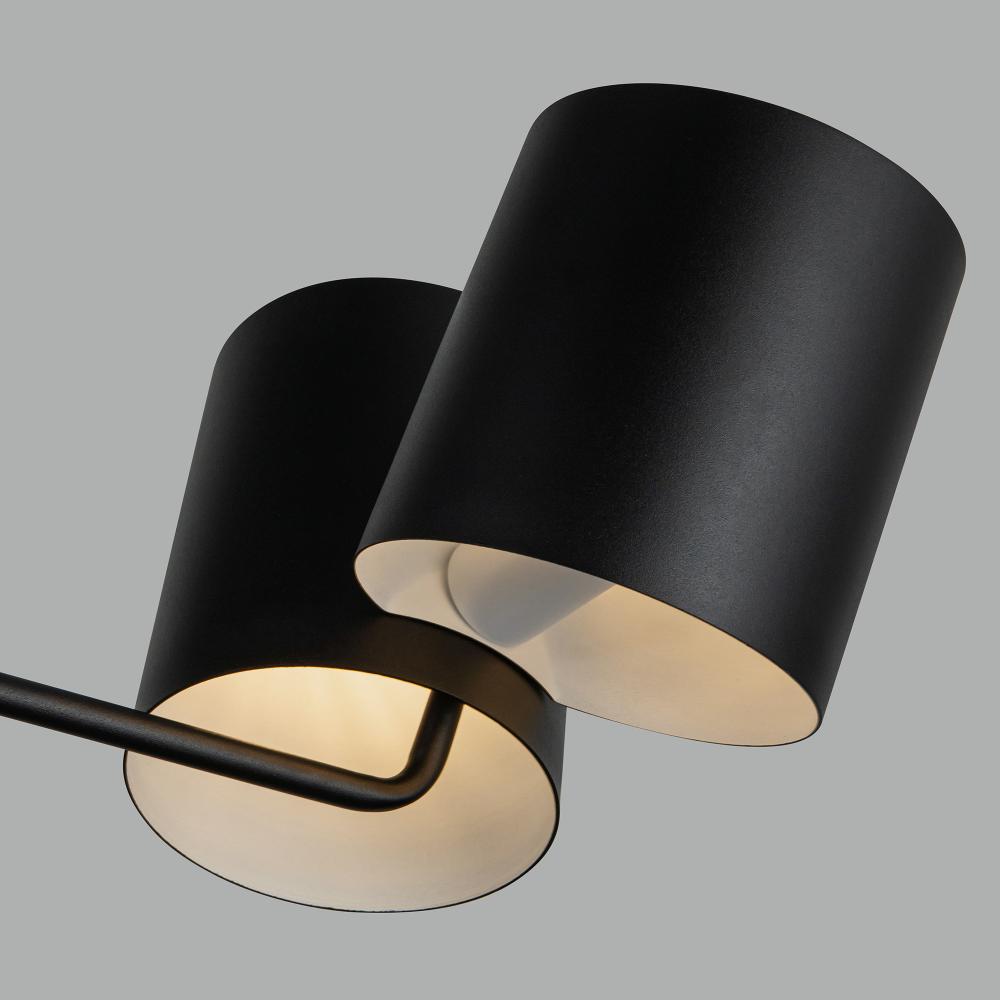 KUZCO Lighting CH58830-BK Keiko 30-in Black 6 Lights Chandelier, UL Listed, Black