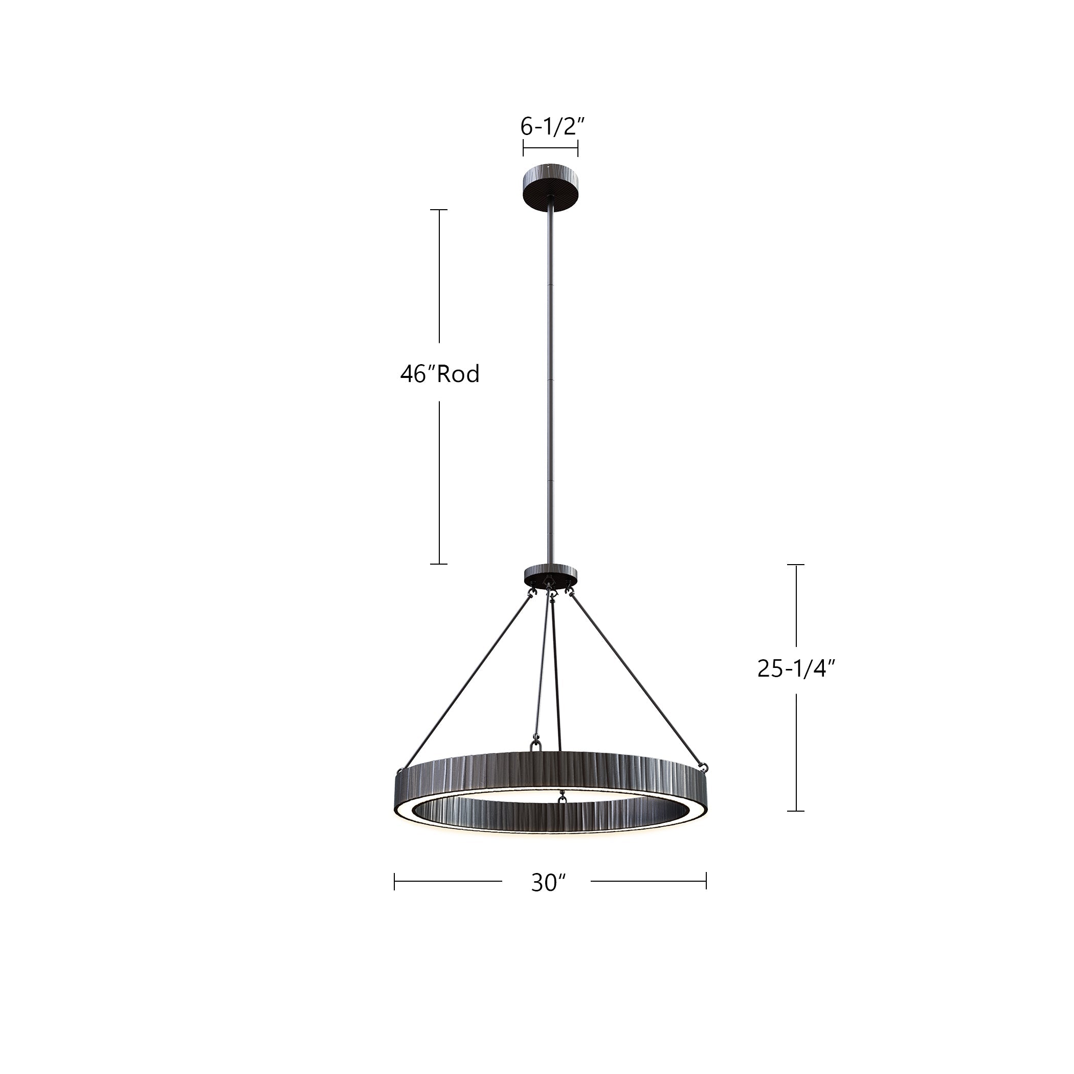 ALORA Lighting Kensington PD361230VB-UNV Pendant, 30-in LED, Vintage Brass