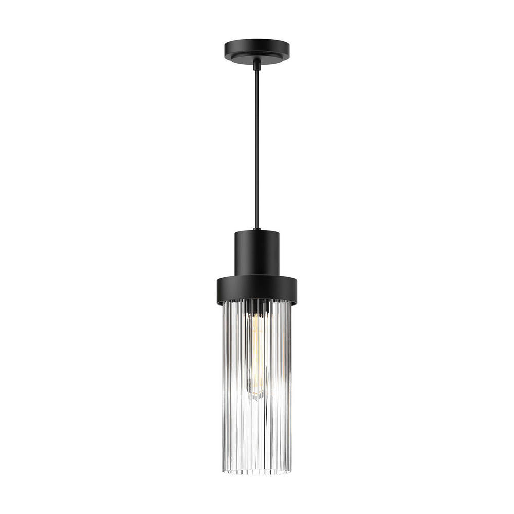 Alora Mood Kent PD435605MBCR Pendant Light Fixture, UL Damp Rated, Matte Black