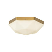 ALORA MOOD Lighting FM424512BGOP Flush Mount, UL Damp Rated, Brushed Gold/Opal Glass