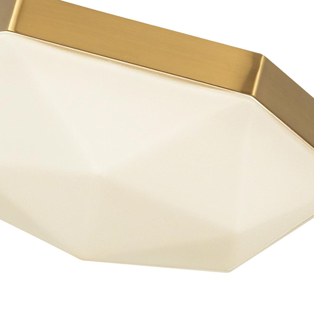 ALORA MOOD Lighting FM424512BGOP Flush Mount, UL Damp Rated, Brushed Gold/Opal Glass