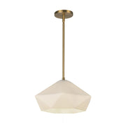 ALORA MOOD Lighting PD424514BGOP Pendant, 1 Light, Brushed Gold/Opal Glass