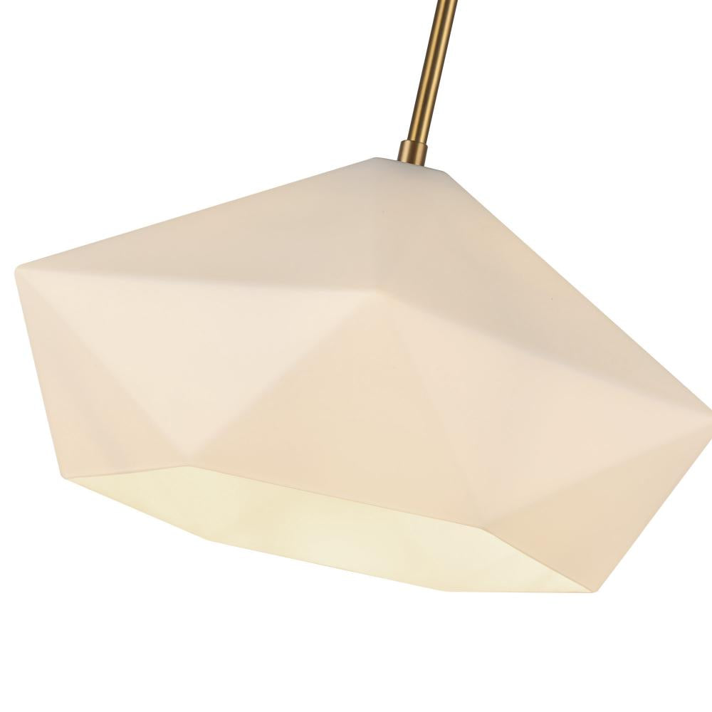 ALORA MOOD Lighting PD424514BGOP Pendant, 1 Light, Brushed Gold/Opal Glass