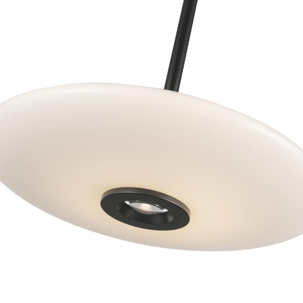 Kuzco PD37018-BK/GO-3WCCT-UNV Pendant, Inspired by Japanese Lanterns, Black/Glossy Opal Glass