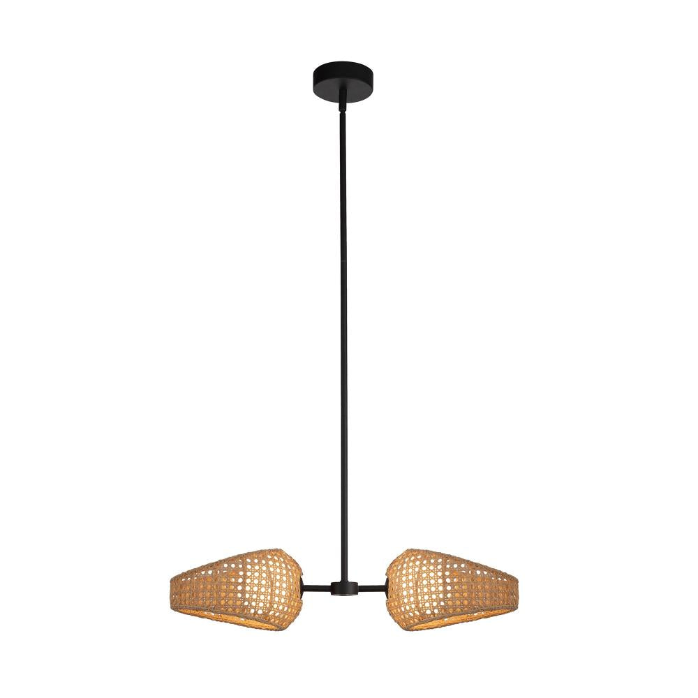 Kuzco Lanai PD20602-BK/OP Pendant, LED, 15W, Matte Black/Opal Glass