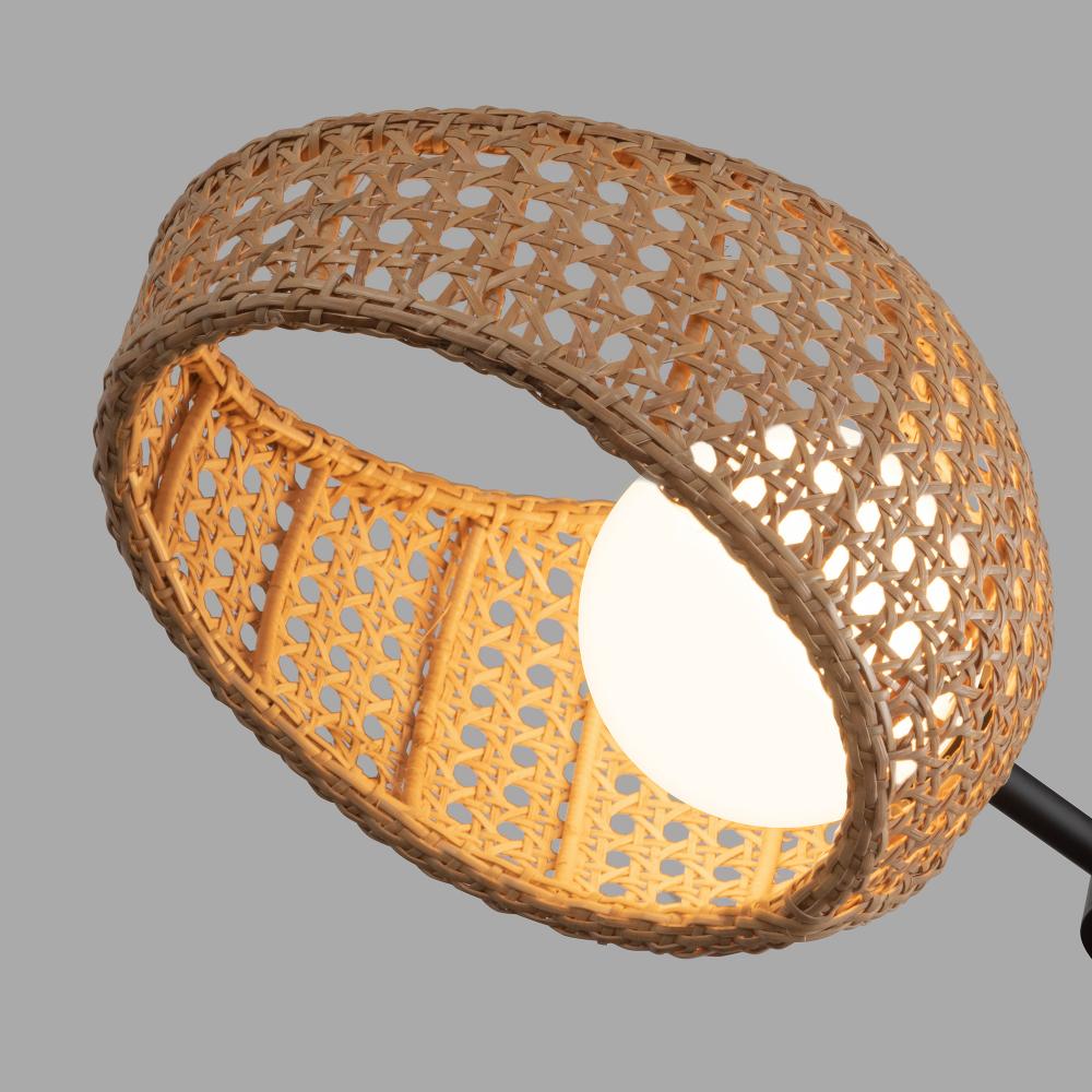 Kuzco Lanai PD20602-BK/OP Pendant, LED, 15W, Matte Black/Opal Glass