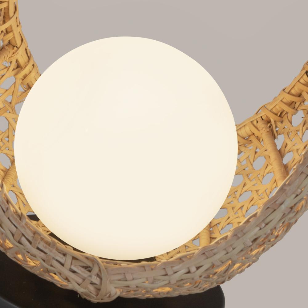 Kuzco Lighting TL20610-BK/OP Table Lamp, LED, Black/Opal Glass