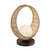 Kuzco TL20616-BK/OP Table Lamp, Black/Opal Glass